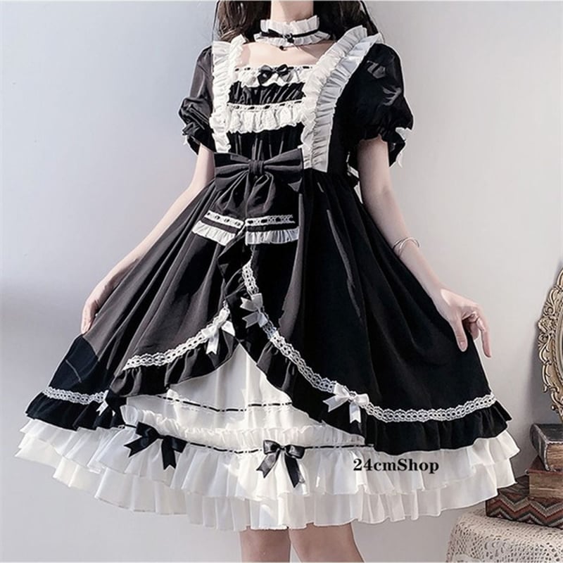 ゴスロリつけ袖フリルドレス opf116 | 可愛い服量産型服通販24cm