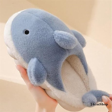 24cmShopもこもこサメルームシューズ sh009
