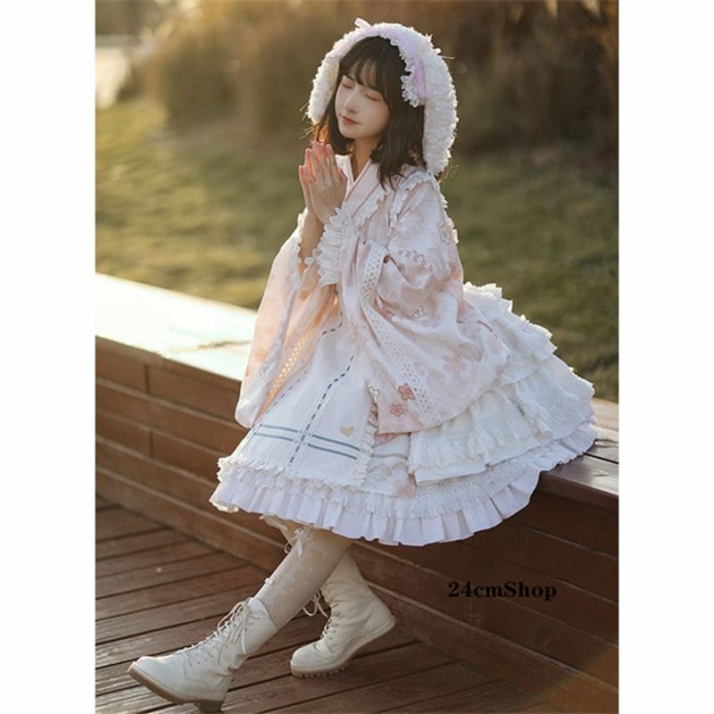 甘ロリミニスカート和服ワンピース opf131 | 可愛い服量産型服 甘ロリミニスカート和服ワンピース opf131 | 可愛い服量産型服