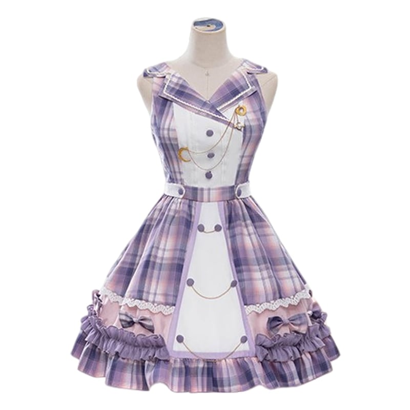 パープルチェックアイドルジャンスカセット 1403 | 可愛い服量産型服 