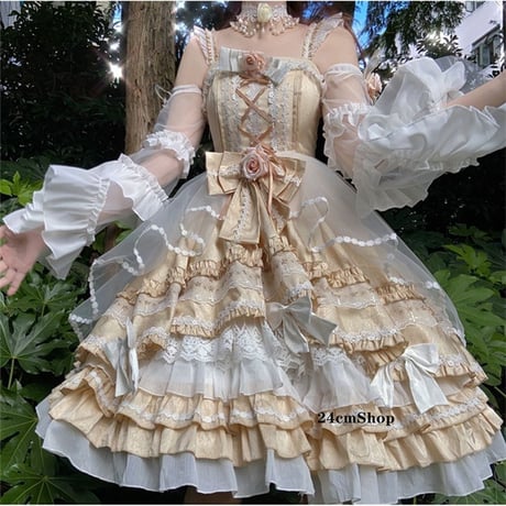 白雪姫モチーフフリルドレス opf128