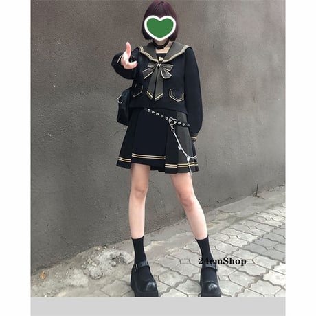 ツーレイヤーデザインスカートセーラー３点セット opf147