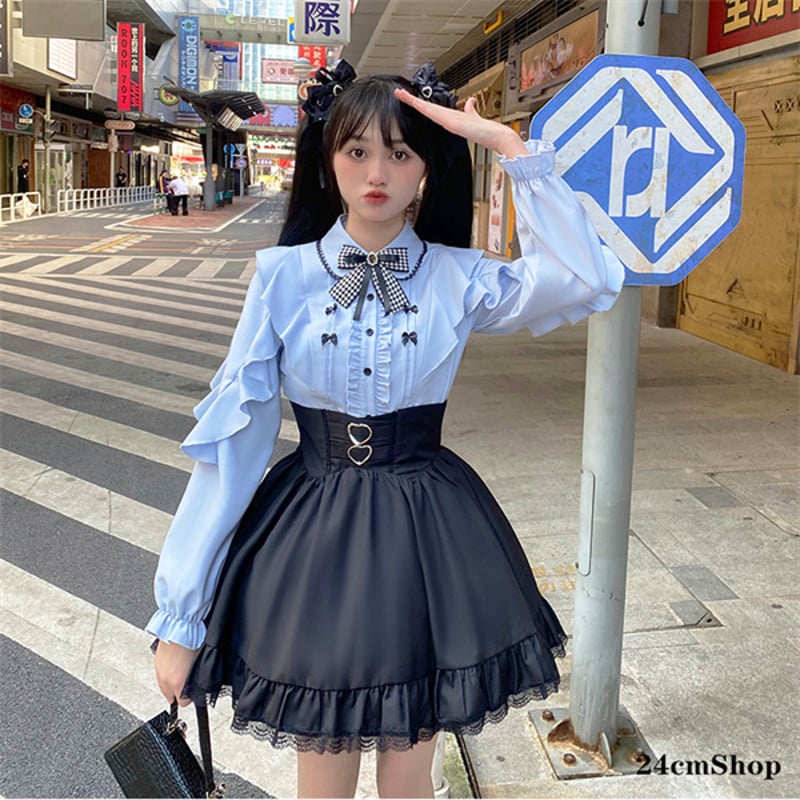 24cmShop 地雷系ブラウスとジャンパースカートsuf010 | 可愛い服 24cmShop 地雷系ブラウスとジャンパースカートsuf010 | 可愛い服