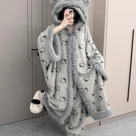 24cmShop ファッション かわいいダウンと厚手のパジャマの部屋着マントsl021