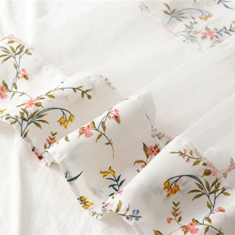 SetUp シャツ+花柄メッシュワンピースセットアップ 401 | 可愛い