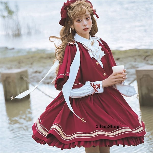 魔法学園風ケープ付きロリータセットアップ：ブラウス opf149 | 可愛い