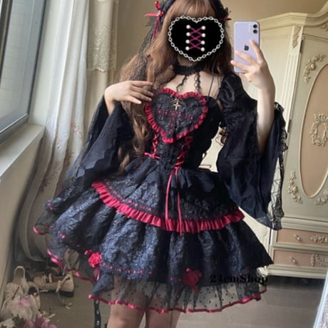 ゴシックウィッチヴァンパイアローズドレス_ドレス opf035