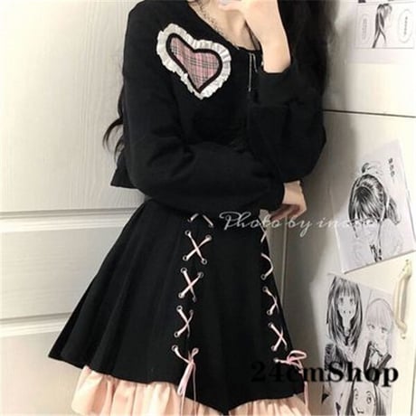 24cmShopファッションリボントップス+スカートセット 1180
