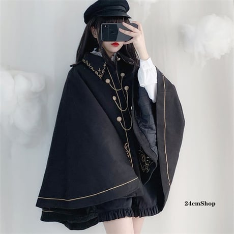 24cmShop かわいいブラック系伯爵ケープ wt011