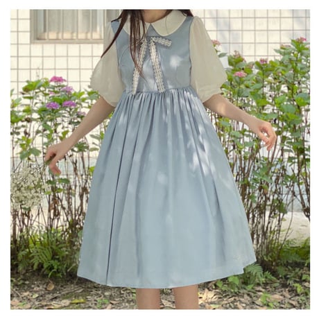 可愛い春服刺繍ワンピース 809