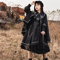 軍服ロリータマント付きセットアップ opf148