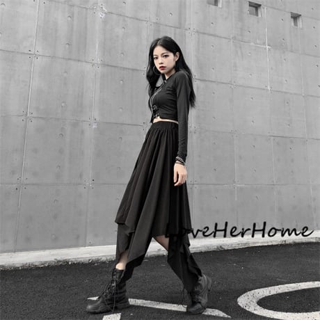 24cmShop ブラック系 長いスカート 1194