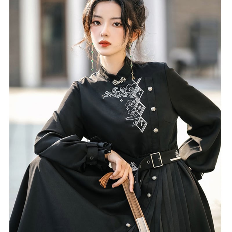 フラワータッセルアシメチャイナテイストワンピース opf154 | 可愛い服