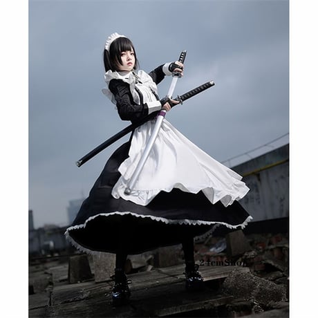 ヴィクトリアンロングスカート格式メイド服 opf112