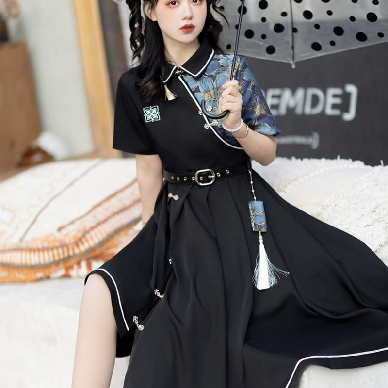 フラワーガラチャイナワンピース HARE（ハレ）の「Blurryフラワーワンピースガラチャイナワンピース