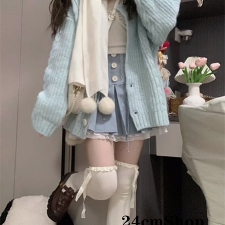 24cmShop かわいいニットセーターコート1421