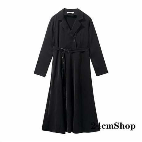 24cmshop ジャケットライクレイヤードスリットワンピース 1137