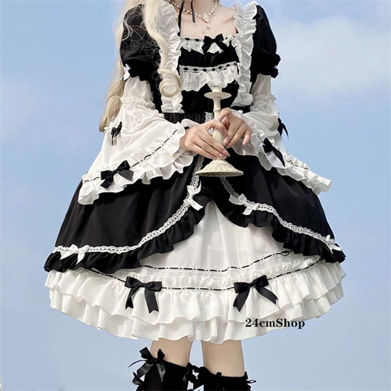 ゴスロリつけ袖フリルドレス opf116 | 可愛い服量産型服通販24cm