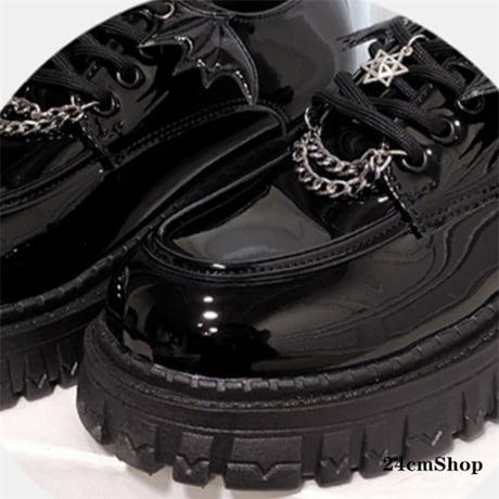 24cmShop ミラーPU厚底ハートストラップシューズ sh002