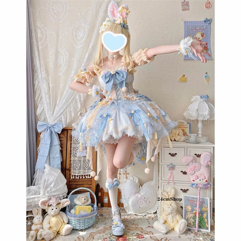 魔法少女レースアップ猫耳リボンワンピース opf109 | 可愛い服