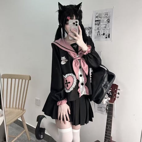 24cmShopかわいい地雷系セットアップ2点セットsus194