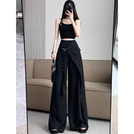 24cmShop 韓国ファッションブラック系ズボンkz032