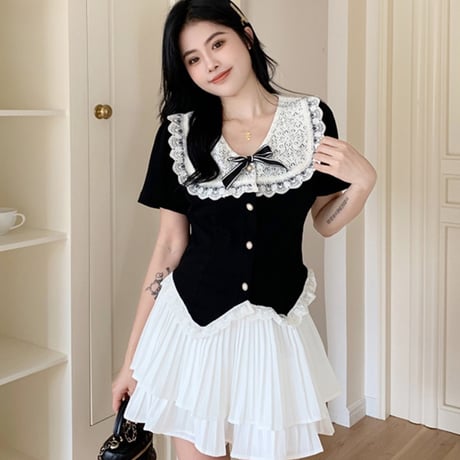 24cmShopファッション  シャツ+スカート  2つのセット sus049