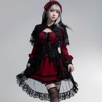 地雷系ゴシックレース３点セットアップ ops0100