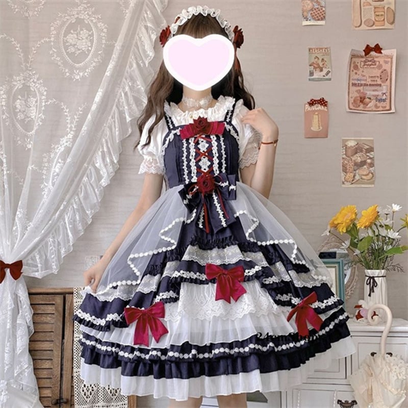 白雪姫モチーフフリルドレス opf128 | 可愛い服量産型服通販24cm