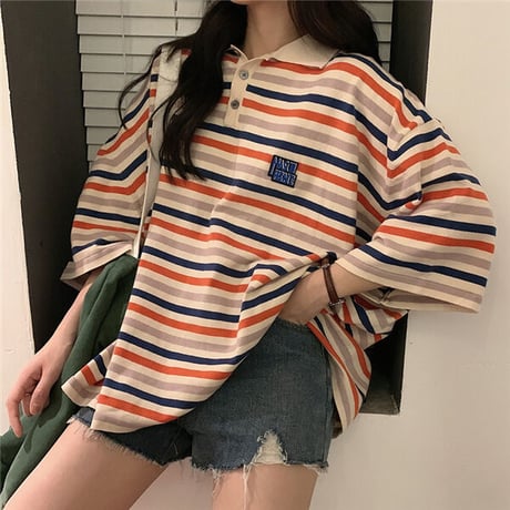 24cmShop可愛い服ストライプのPolo Tシャツ 1240