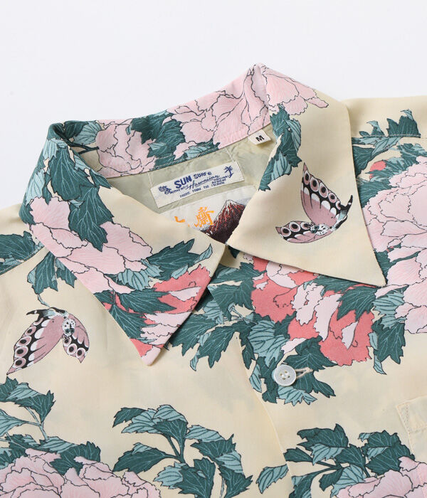 サンサーフ葛飾北斎　牡丹に胡蝶 楽天市場】SUNSURF サンサーフ × 葛飾北斎 SPECIAL EDITION アロハ