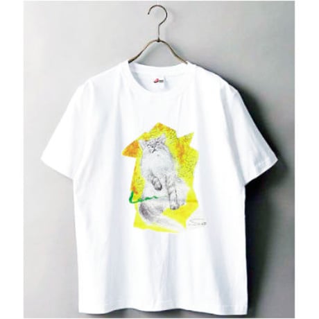 156 朝倉摂／ねこのＴシャツ・リア（カラー）