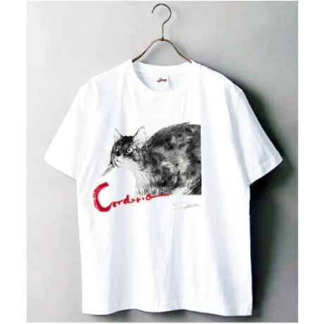 159 朝倉摂／ねこのＴシャツ・コーデリア（赤文字）