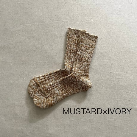 RECYCLE COTTON RIBBED CREW SOCKS size S(23~25cm) R1448 / ROTOTO
