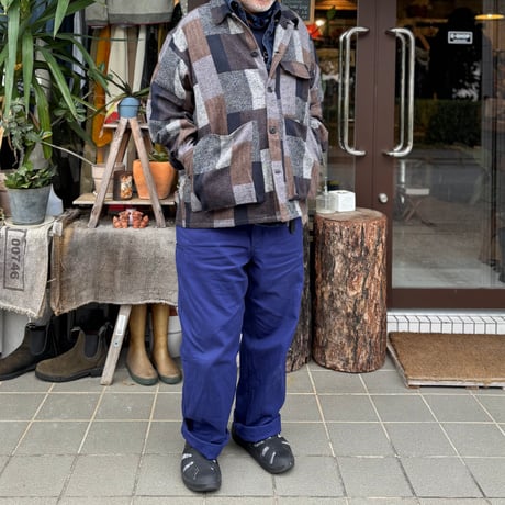 Digs Crew Half (Cotton Tweed Patch Check) SF-252267 / SASSAFRAS ササフラス