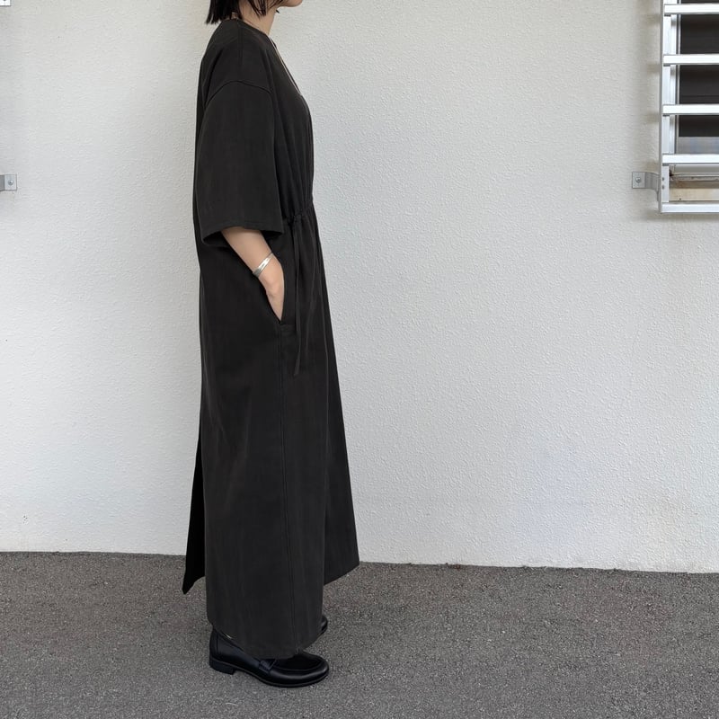 墨染ツイル5分袖ロングワンピース 322530 / HAVERSACK