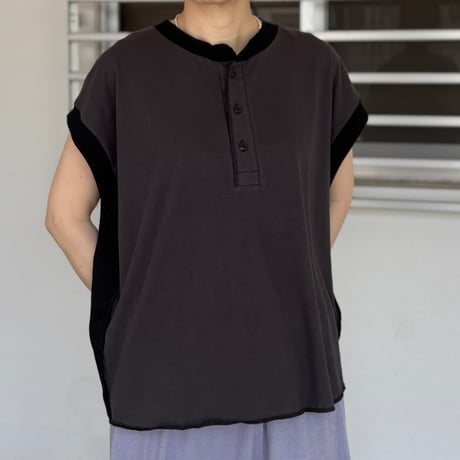 天竺Xローン MIX バックギャザーヘンリーT ATPOVA-26SU38 / ARTE POVERA アルテポーヴェラ