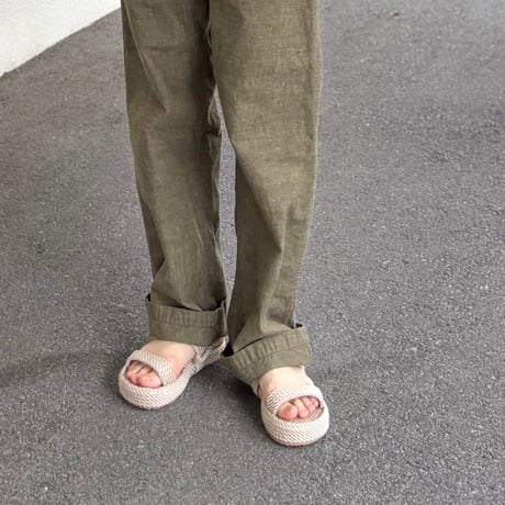 HEEL STRAP LOPE SANDAL (BEIGE) NNKA2501 / NAKOA ナコア