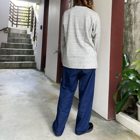 スビンギザコットンBB EMB LS 1009890 / BLUE BLUE ブルーブルー