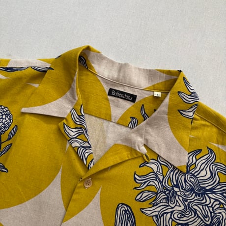 S/S OPEN SHIRTS BLUE FLOWER POP BS88 / Bohemians ボヘミアンズ