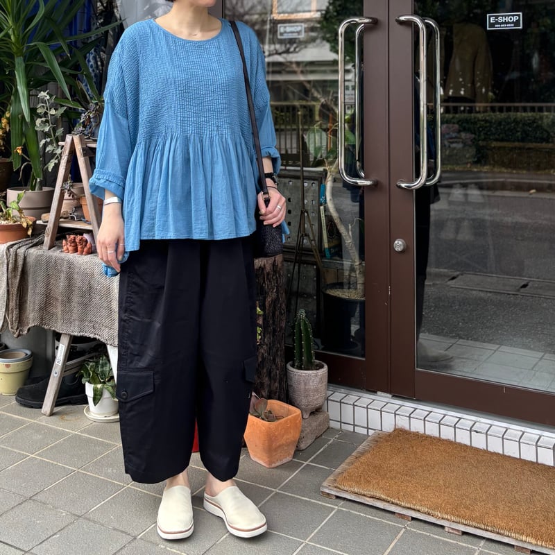 80s ORGANIC STRIPE(OVERDYE) MINI PINTUCK PULLOV