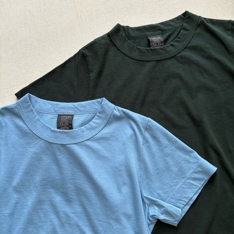 30/1天竺 半袖Tシャツ (サックス・ダークグリーン) 252-6271・252-6272 / homspun ホームスパン