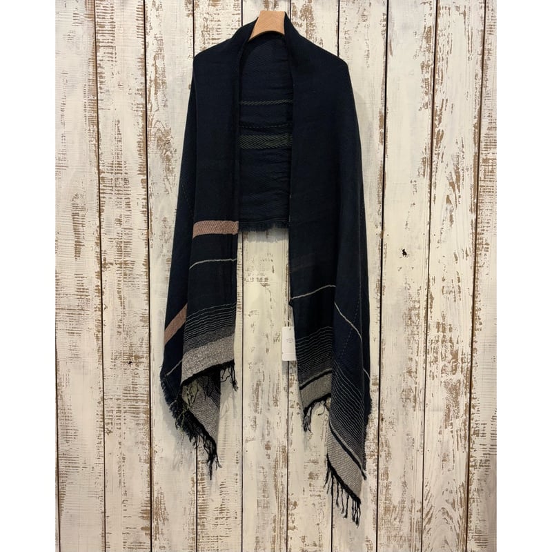 roots shawl MIDDLE WM GY-PK-1674 / tamaki niim