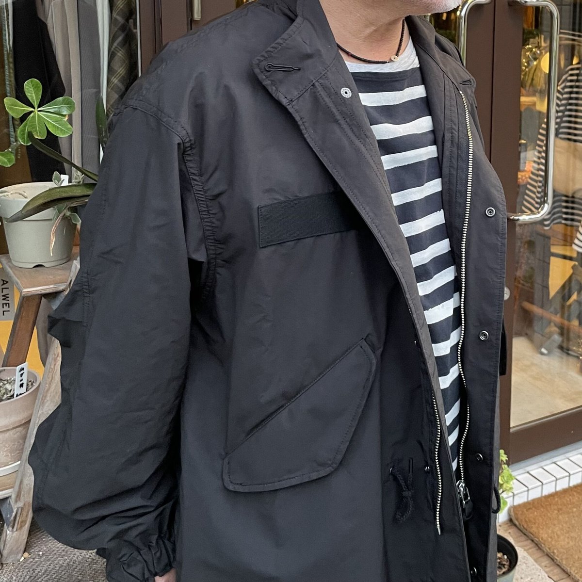 WEATHER MILITARY COAT (BLACK) PC-026-2444 / Por WEATHER MILITARY COAT (BLACK) PC-026-2444 / Por