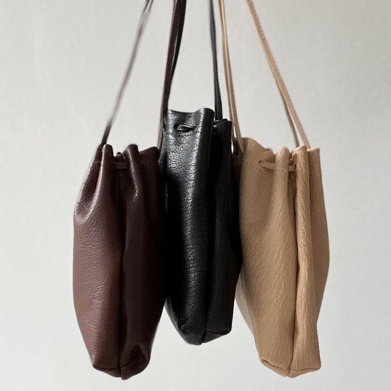 GOAT LEATHER KINCHAKU SHOULDER BAG MC1027 / MA GOAT LEATHER KINCHAKU SHOULDER BAG MC1027 / MA
