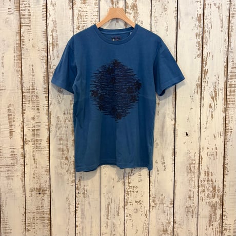 BLUE/BLUE ブルーブルー 半袖スウェット インディゴダイ インディゴダイド クルーネック コットンサマーセーター | BLUE