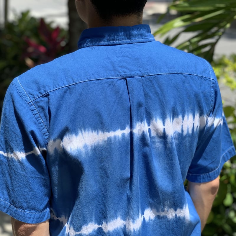 タイダイボタンダウン半袖シャツ(BLUE) / Bohemians | e-shop/E-SHOP