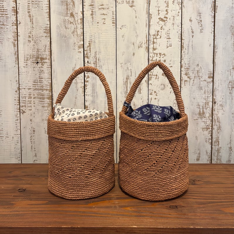 RAFFIA ONE HANDLE BARREL BAG ANMDS2501 / maison