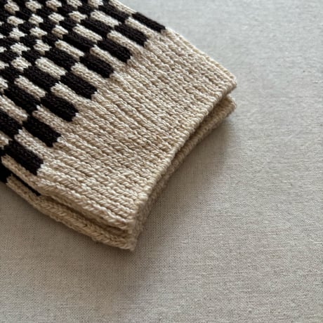 CHECKERBOARD PATTERN SOCKS R1621 / ROTOTO ロトト