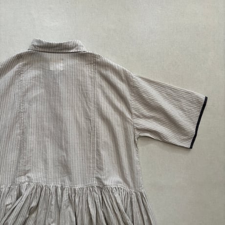 REGULAR COLLAR SHIRTS DRESS WITH RAJASTHAN GATHER INMDS26064 / maison de soil メゾンドソイル